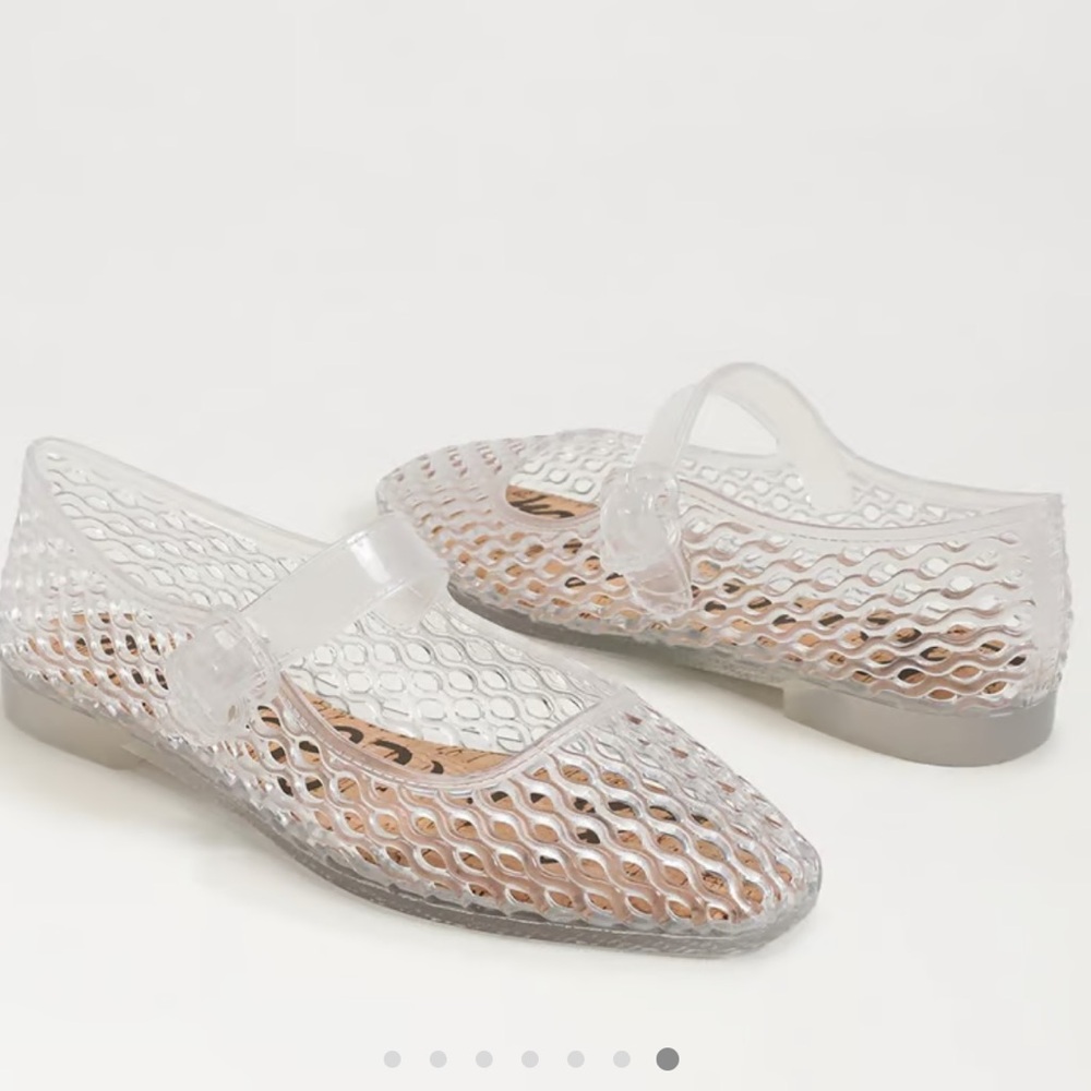 Clear Jelly Mary Jane Square Toe Flats Sam Edelman